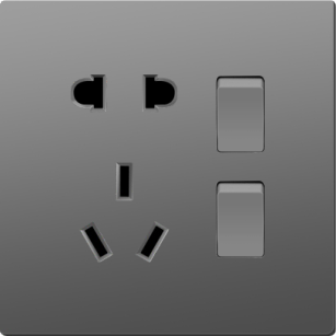 X9-013 二位双控带五孔插座