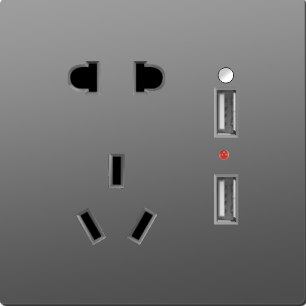 X9-010 五孔带二位USB