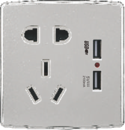Q7-014 二、三极插座带USB