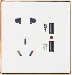 Q2-014 二、三极插座带USB