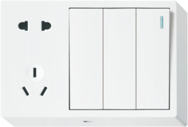 N20-014 三开十孔插座