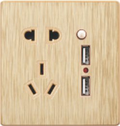 Q11-014 二、三极插座带USB