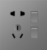 V1-013 二位双控带五孔插座