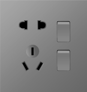 V1-013 二位双控带五孔插座