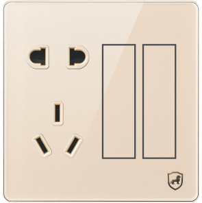 G18-020 二开单控五孔插座