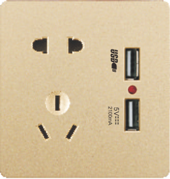 Q9-014 二、三极插座带USB